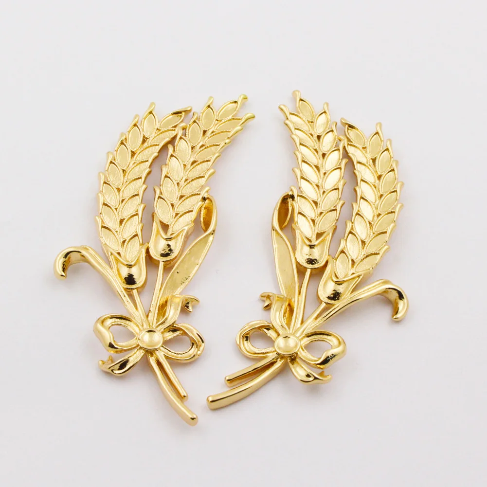 

3pair Brass Casted High Quality Bouquet Wheatear Branch Stamping Decoration KC Gold Silver Plated DIY Jewelry Accessories