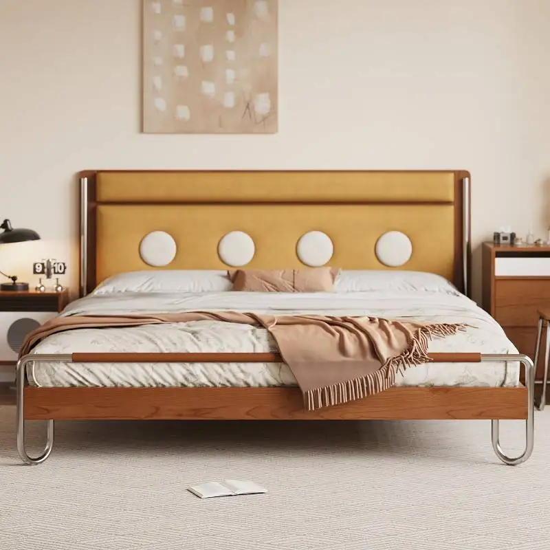 Dormitory Accessories Double Bed Mattresses Barrier Luxury Headboards Double Bed Loft Bunker Letto Matrimoniale Furniture