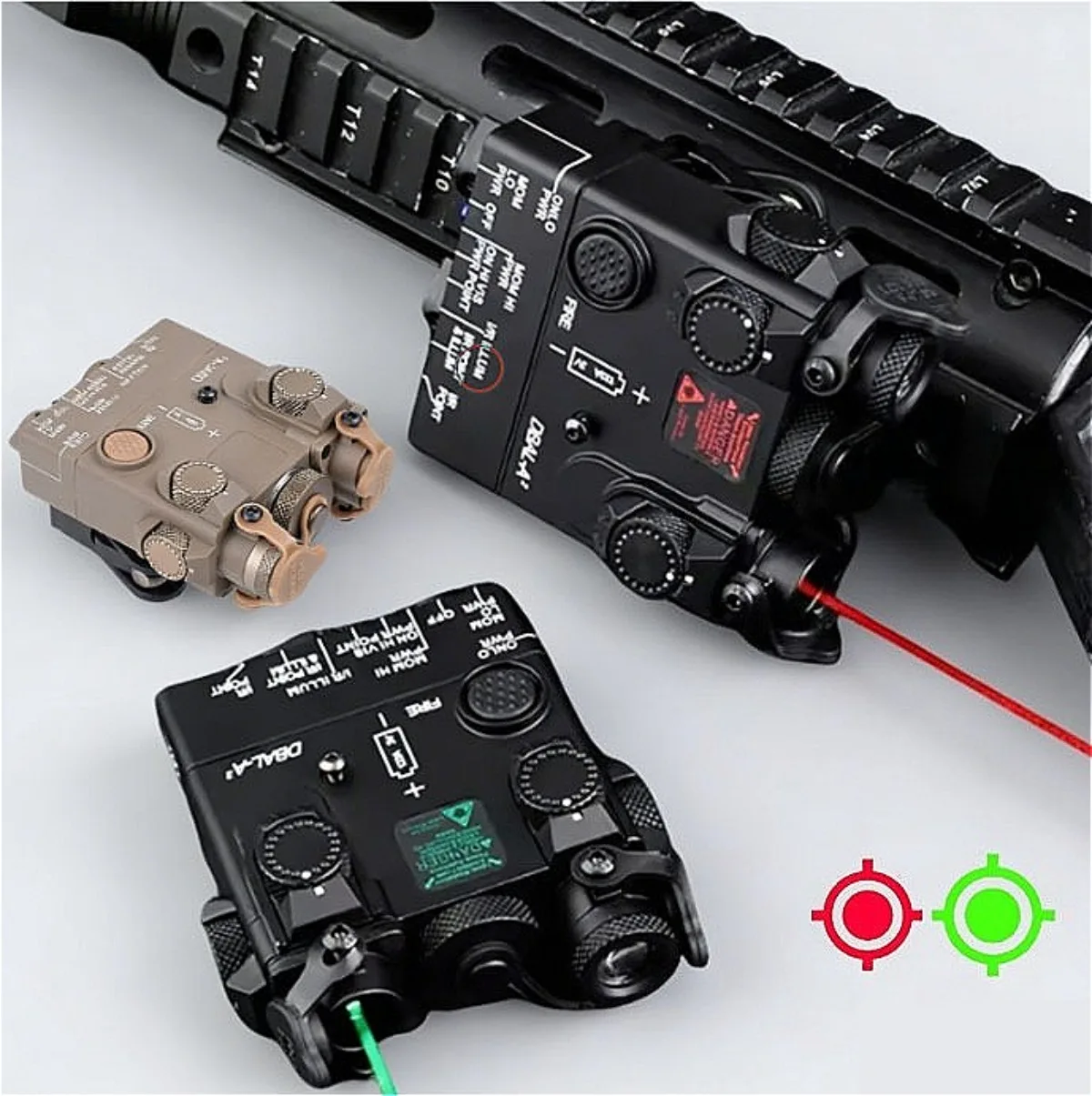 

Tactical PEQ15 PEQ-15 Red Laser Sight Pointer Strobe LED Light Airsoft Laser Fit 20mm Rail For AR15 Outdoor Hunting Flashlight