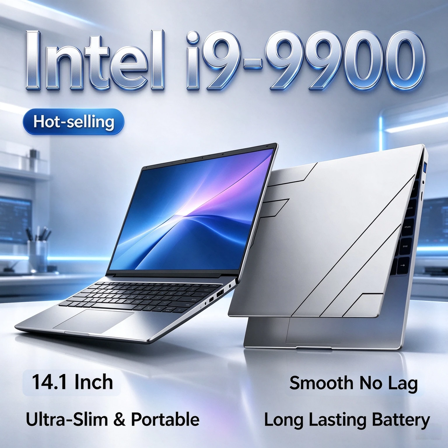 14.1 Inch Gaming Laptop Intel Core i9 9900 32GB RAM 2TB SSD 8C 16T 5GHz 1920x1080 Notebook Office Home Pro Max
