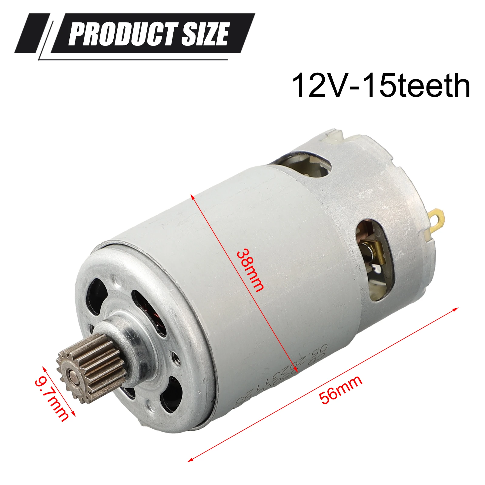 RS550 14 Teeth 21V DC Motor 8.2mm 25000RPM Gear Micro Drill Micro Motor High Torque Gear Box for Electric Drill / Saw