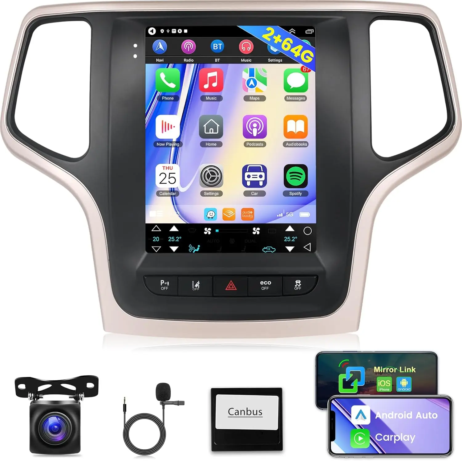 

Android 13 Car Stereo For Jeep Grand Cherokee 2014-2017 Carplay Android Auto Automotive Multimedia Radio GPS WIFI 4G Unit Player