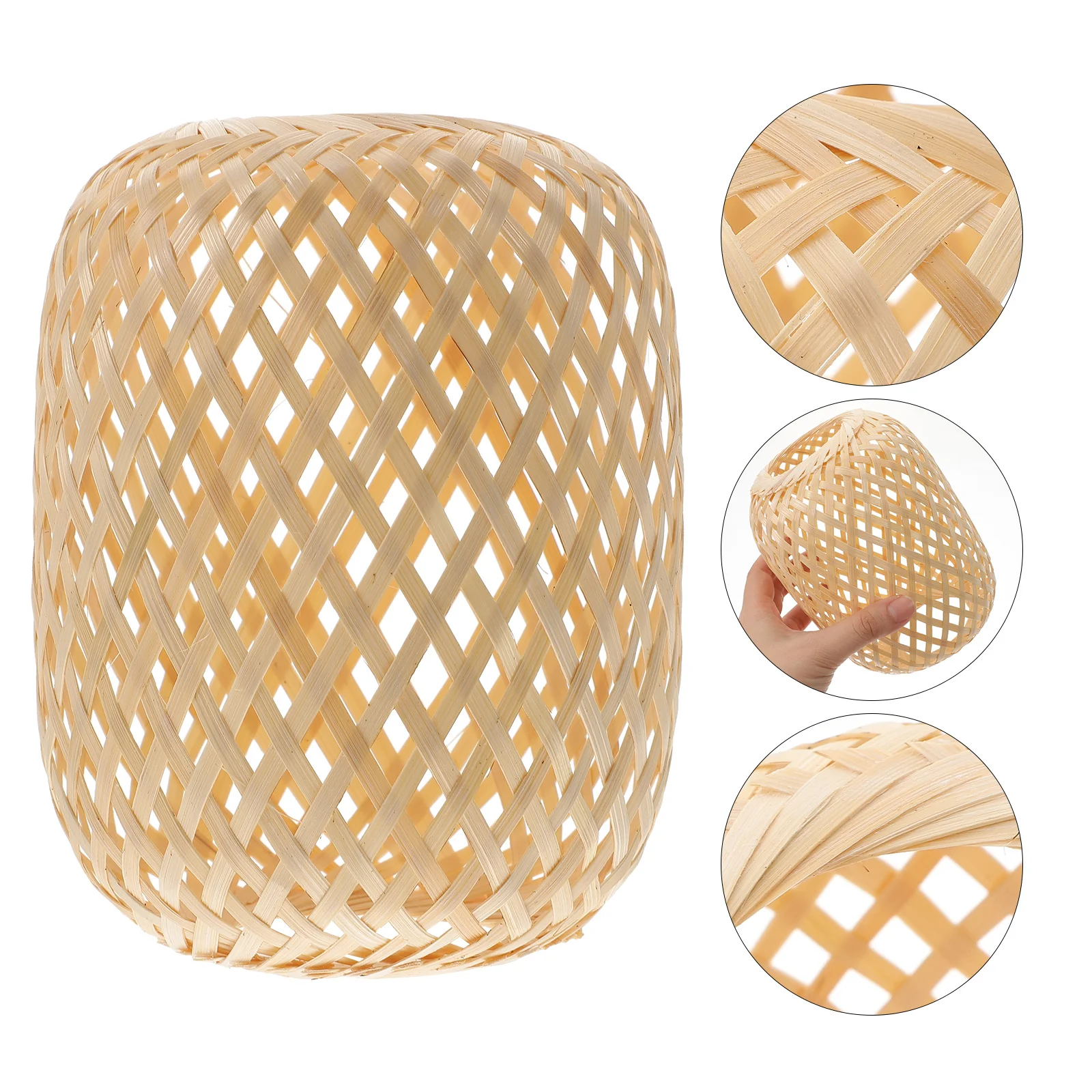 

Легкий плетеный бамбуковый абажур в деревенском стиле, подвесной светильник, прочный чехол для потолочных светильников для дома, спальни, офиса, кабинета, декора