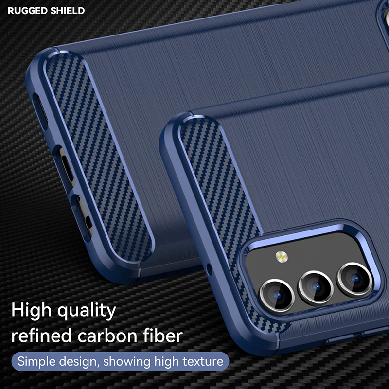 Luxury Carbon Fiber Case For LG Q6 Q7 Plus Q8 Q9 One Q51 Q52 Q60 Q61 Q62 Q70 Q92 Shockproof Phone Cases Silicone Protector Cover