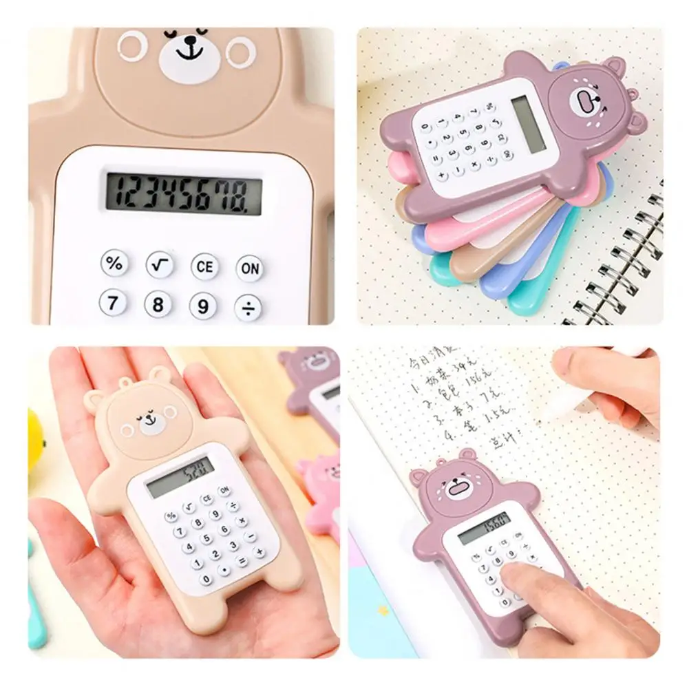 Bear Calculator Energy Saving Fadeless APS Portable Primary School Calculator for Dormitory