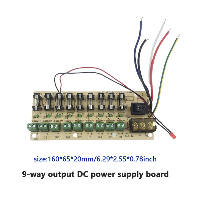 High Quality PCB Board Terminal 9/18-way Monitoring DC Power Supply Board For Switch Power Supply Electricity Current Wiring LED