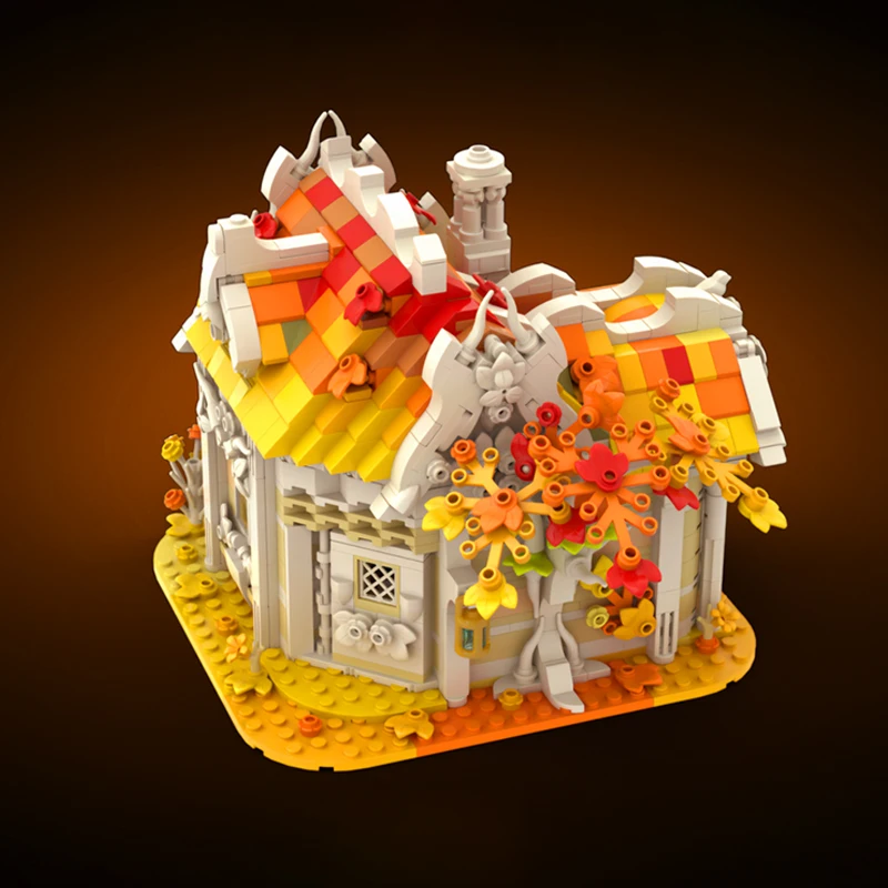 1559PCS MOC Autumn-Birch-House [Cloud 9 Series] Modular Building Castle Collection Series Christmas Gift  Building Blocks