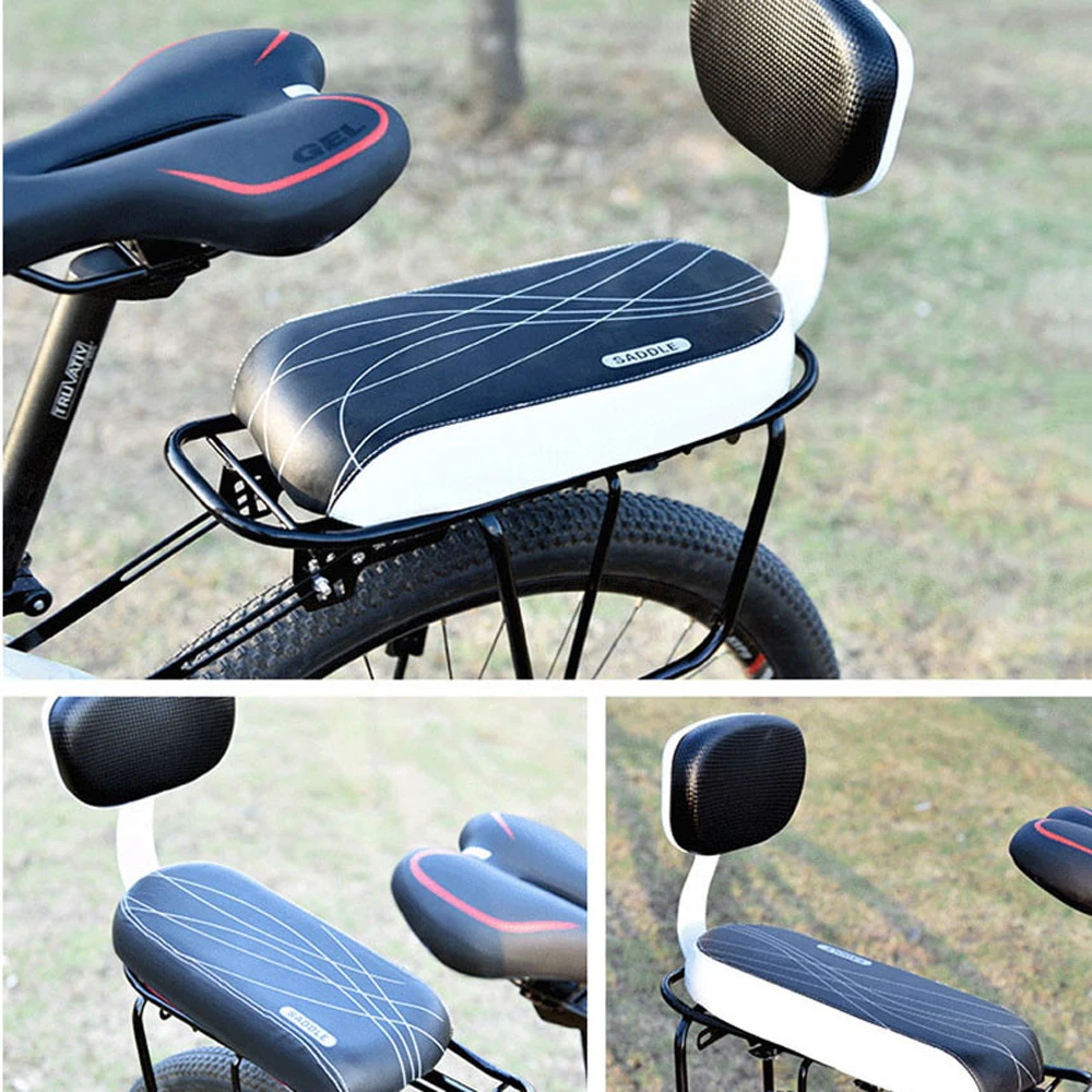 

for Children Shockproof Rest Cushion PU Leather Bicycle Back Seat Bicycle Child Seat Bike Back Saddle Bicycle Rear Seat