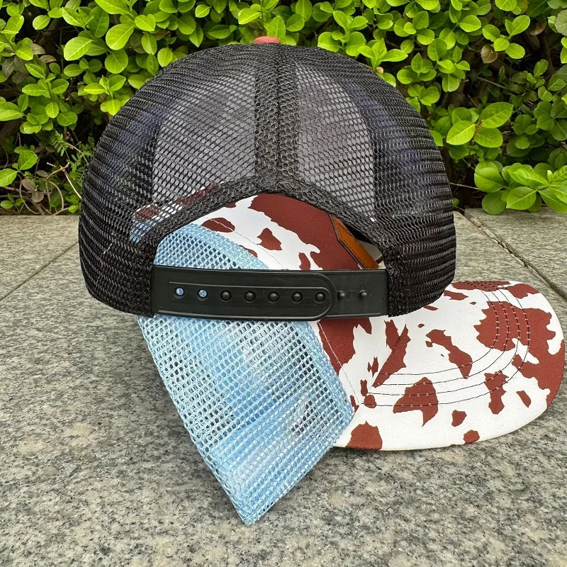 High quality neutral summer men\'s and women\'s sun hat cow breathable mesh cap adjustable outdoor sports baseball cap truck cap