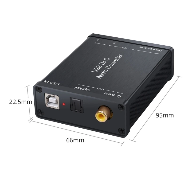 휴대용 USB 어댑터는 고품질 사운드를 즐깁니다. GV023 디지털-아날로그 DAC 변환기 USB 사운드 카드 컴퓨터 액세서리