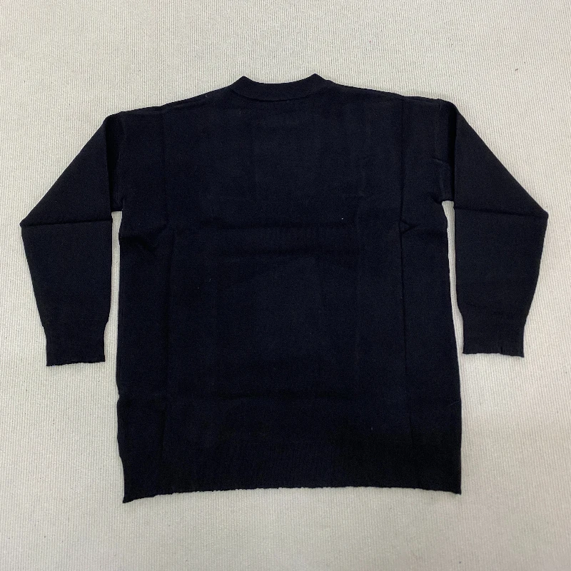 Men's and women's knitted cardigan wool sweater, bullet head, fashionable sweater, street personality, European and American