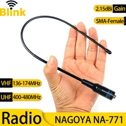 Nagoya NA-771 Dual Band VHF/UHF Radio Flexible Whip Antenna 144M/430M SMA Female for Baofeng Kenwood PUXING WOUXUN Walkie-Talkie