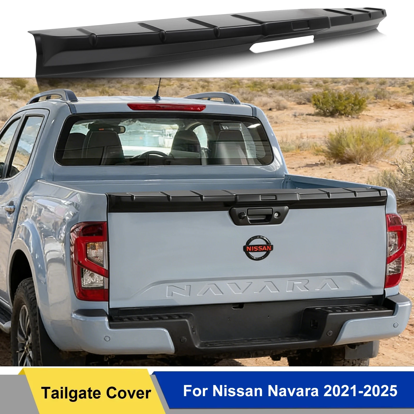 

Tailgate Protector Rail Cap Rear Spoiler Cover For Nissan Navara D23 NP300 Frontier 2021 2022 2023 2024 2025 Car Styling Accesso