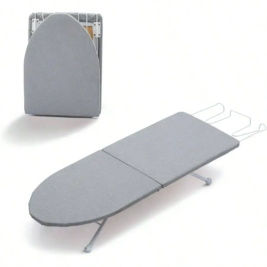 

Ironing Board Tabletop With Iron Rest, Foldable Iron Board With Cotton Cover, Folding Portable Travel Ironing Table 32x12