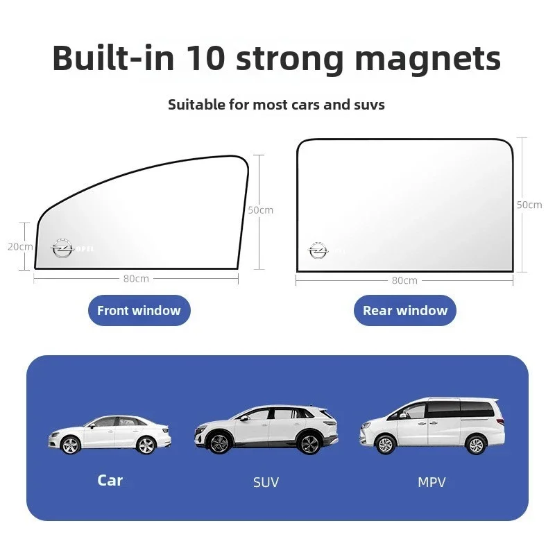

Summer Protection Magnetic Window Curtain Cover For Opel insignia Astra H G J Antara vectra Vivaro corsa c d zafira b Car