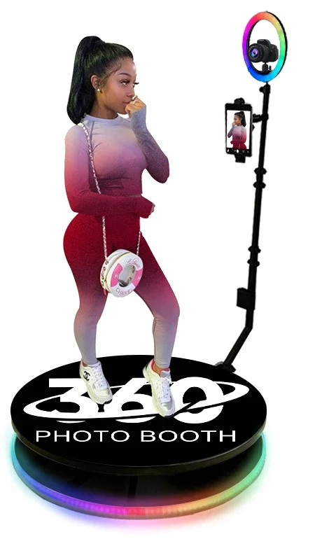 Slow Motion Portable 360 Video Booth Photobooth 360 Degree Rotating Camera 369 Photo Booth Automatic Manual Spin