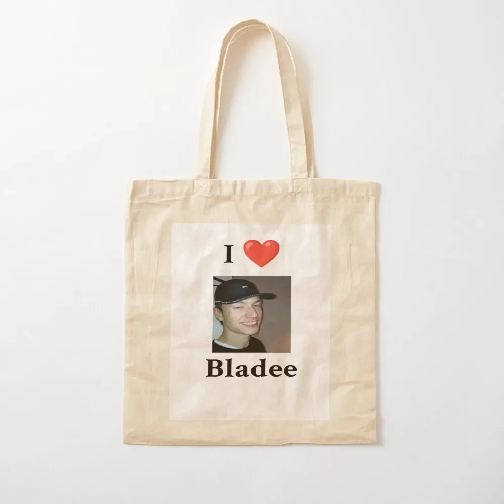 I Heart Bladee Tote Bag Canvas shoulder bag Shopper large women