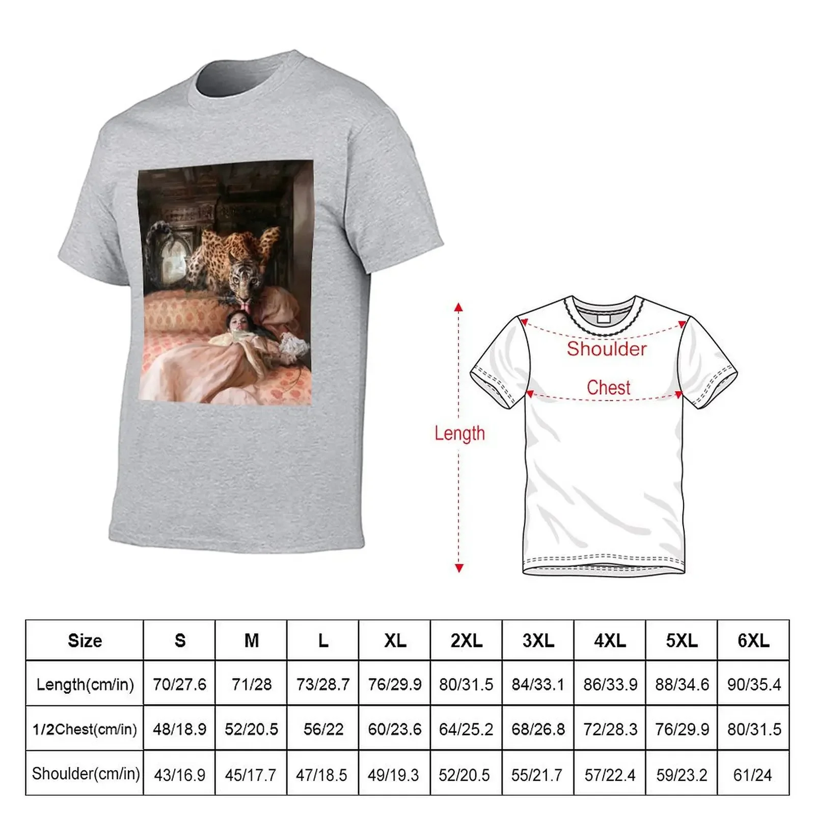 Le lit anglais - Tigre et femme - Guillermo Lorca Garcia T-shirt anime quick drying plain t shirts men