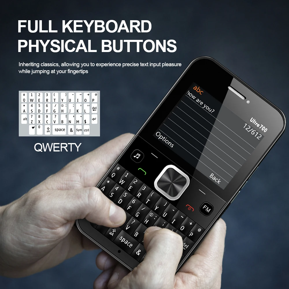 Classic Retro SERVO Ultra700 4 SIM Keyboard Phone 2G GSM Flashlight 1300mAh Speed Dial NFC Access Control 2.4\