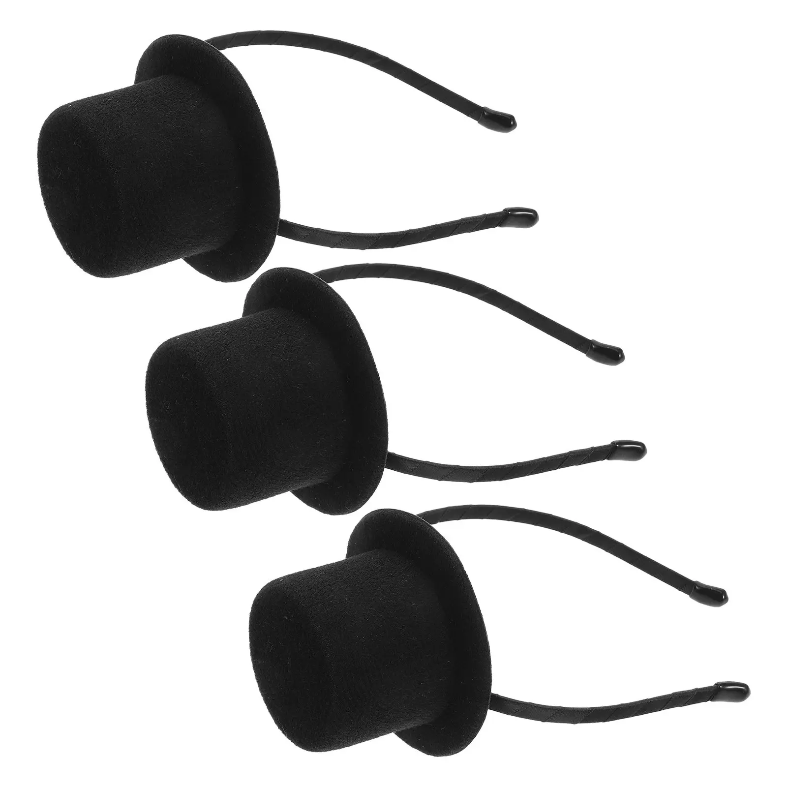

3Pcs Mini Top Hat Headband Women's Fascinator Headband Bowler Inspired Party Headpiece Carnival Cosplay 1920S Theme Accessory