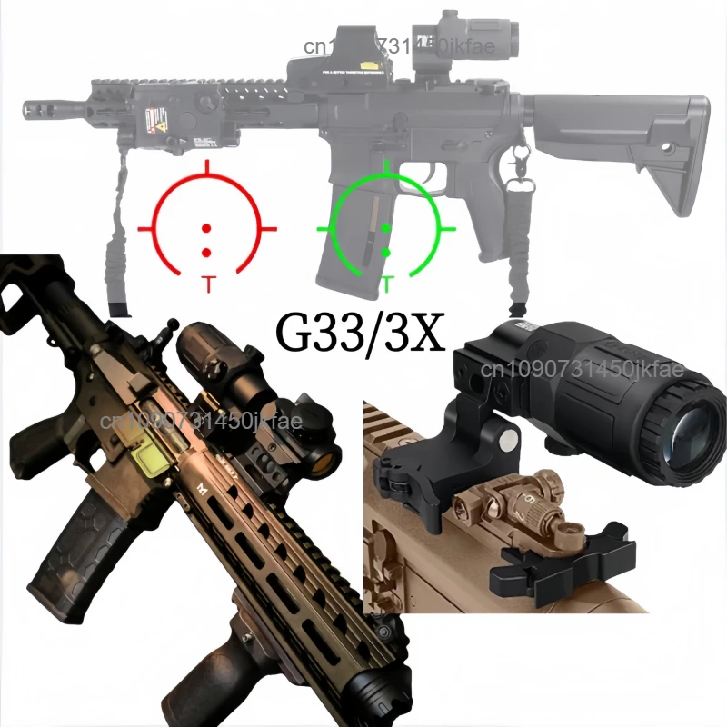 

3X Magnifier Series G33 Folding Side Flip Magnifiers Hunting Combo Scopes Hunting Sight Amplify W/Original Markings