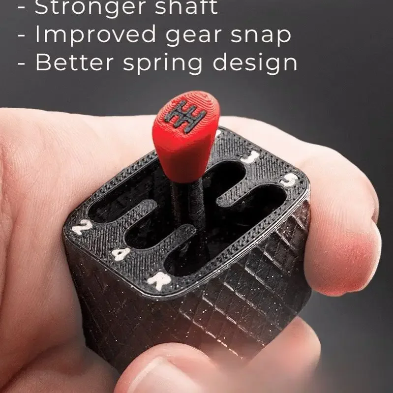 3D-Gedruckter Auto-Schalthebel Fidget-Schlüsselanhänger Mini-Getriebe Stressabbau-Spielzeug Taschenanhänger Geschenk – Detail 1