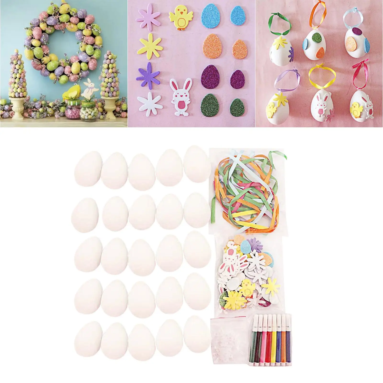 Artificial Easter Eggs Craft Kit Children for Kitchen Decoration