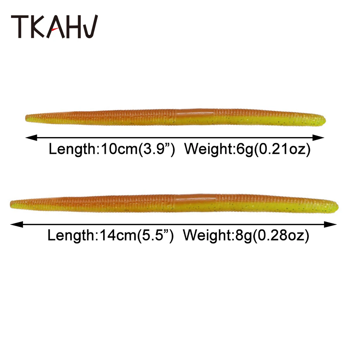 TKAHV 5 PCS 10cm 14cm Rig Salted Soft Bait Maggot Senkos Noodle Worm Lure Jig Wobblers Bass Carp  Silicone Fishing Tackle