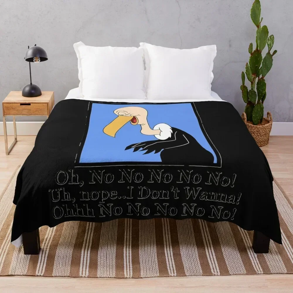 

Beaky Buzzard Cartoon No No Essential Throw Blanket Stain Resistant Cozy Warm Blanket