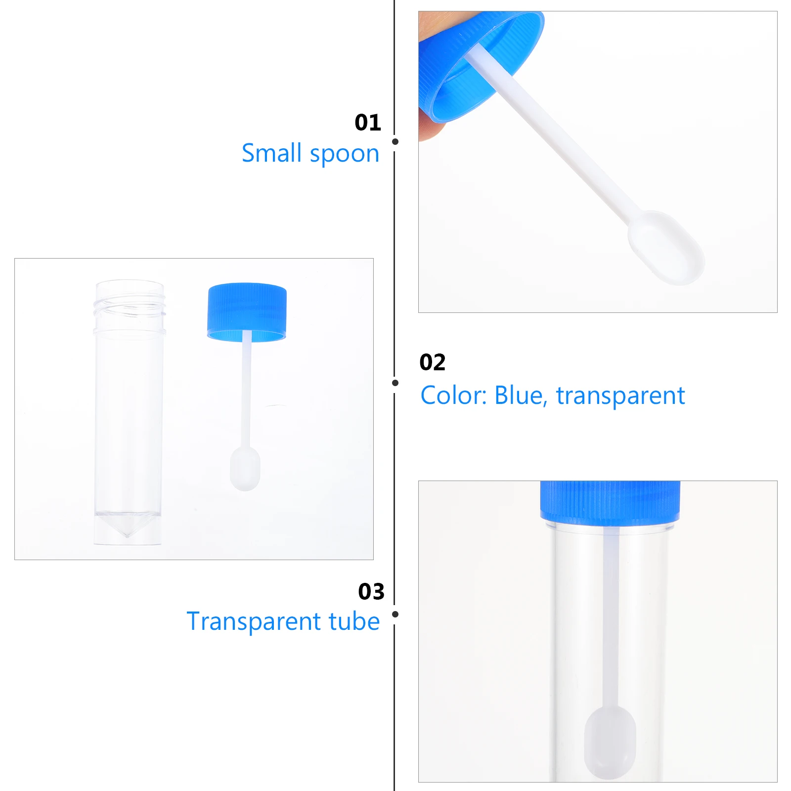 25pcs Specimen 25ml Sample Specimen Medical Urine Fecal Container Leak Proof Laboratory Test Tool