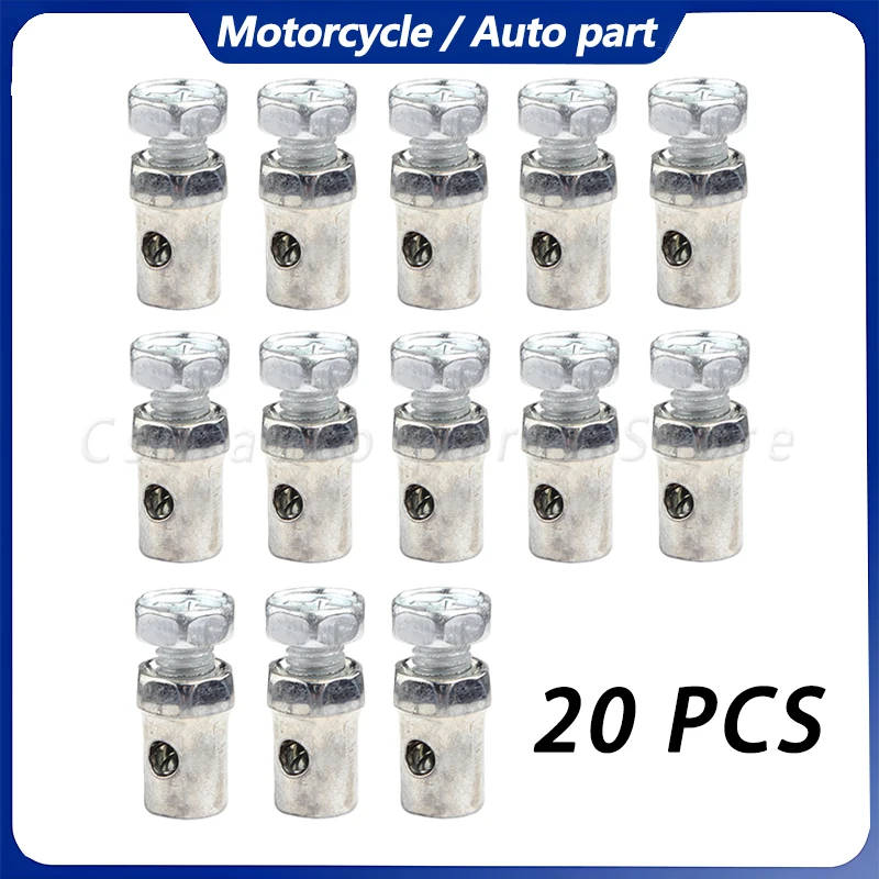 

20 PCS Cable Stop Bolt Pin For 50CC-300CC CRF XR BBR KLX TTR ATV Quad 4Wheel Coleman 200 CT200U CT200EX BT200X Mini-bike