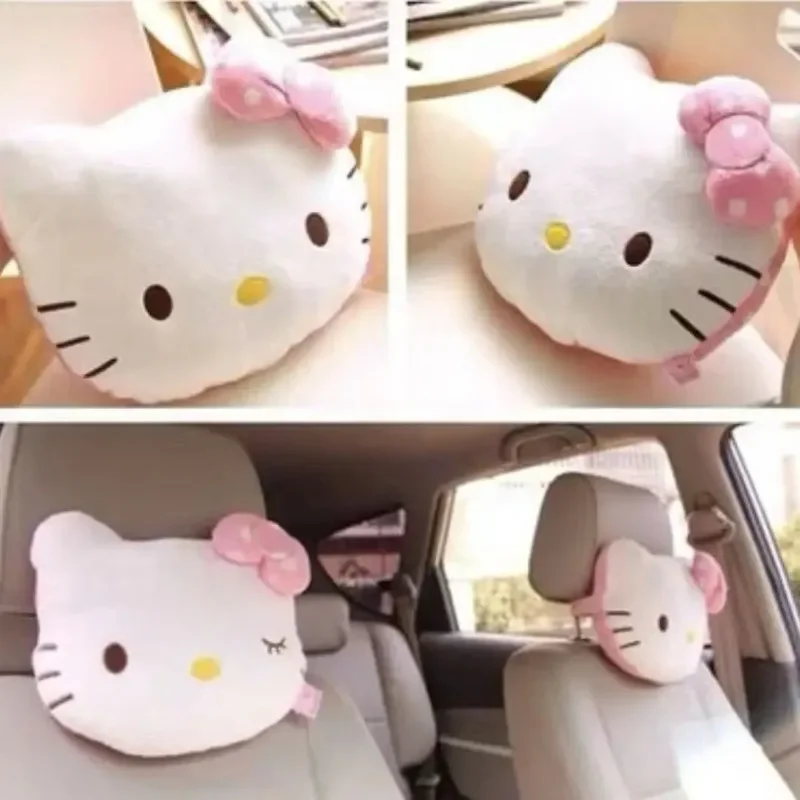 

Hello Kitty Sanrio cartoon cute plush toy car creative headrest neck pillow cushion four seasons universal gift wholesale