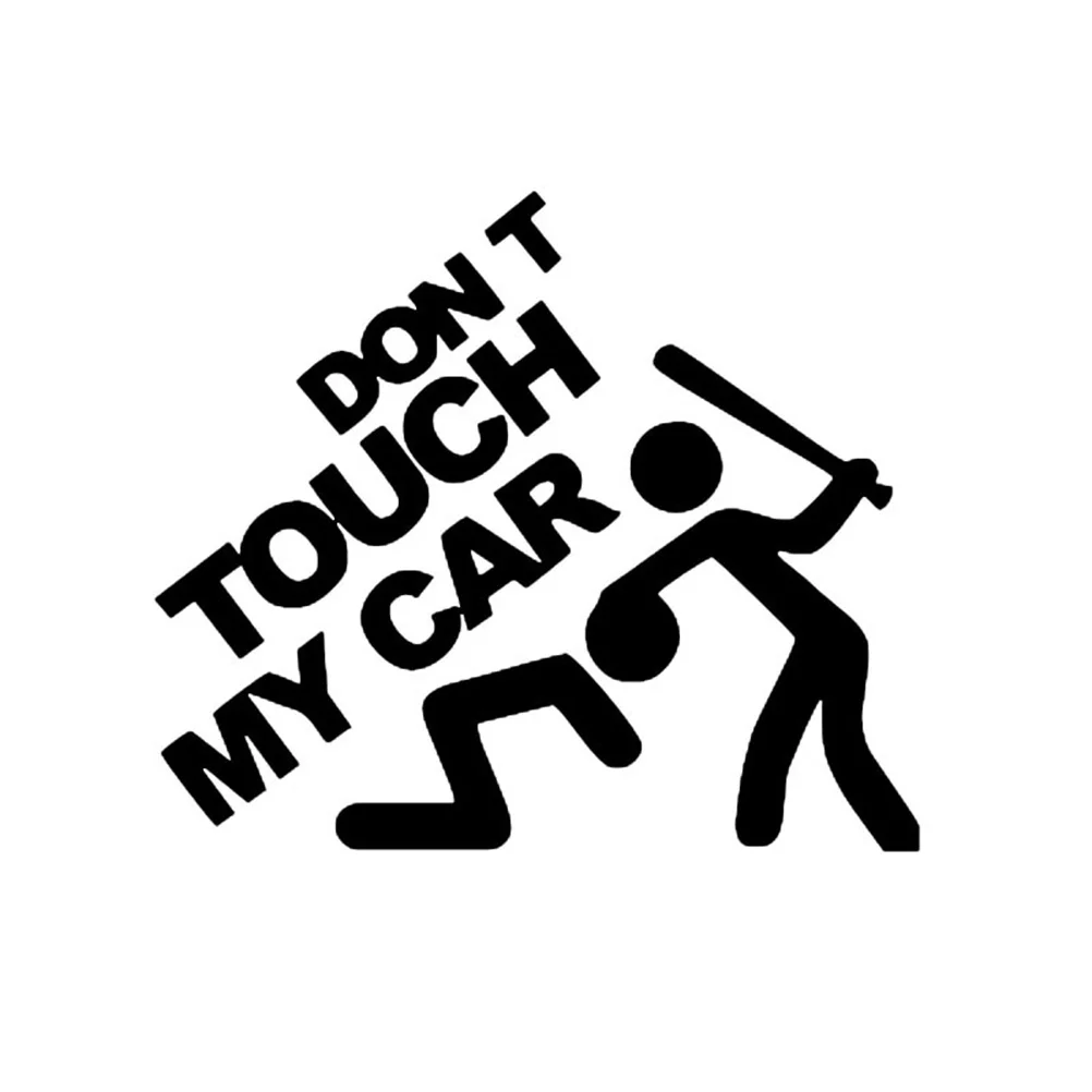 

2pcs Don'T Touch My Car Funny Car Sticker Reflective Pet Bumper Decal Durable Body Vinyl Peel Paste Decorative Auto Sticker For
