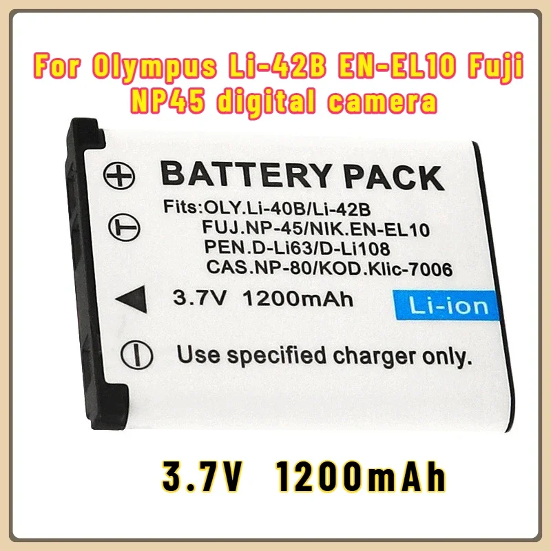 

3.7V 1200mAh NP45 for Olympus Nikon Kodak Li-40B Li40B Li 40B Li-42B EN-EL10 EN EL10 ENEL10 Digital Camera Battery
