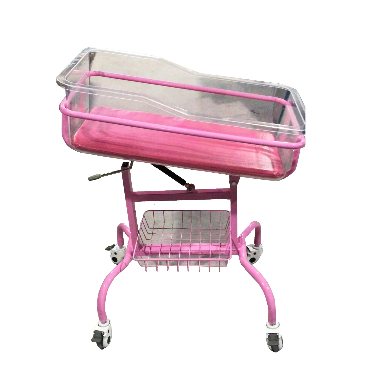 Medical Newborn Baby Bed, Hospital Infant Bassinet with Lockable Casters, Baby Cot for Maternity Wards