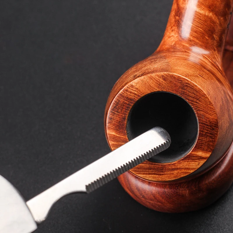 New Wooden Smoking Pipe Cleaner Tobacco Cigar Pass Needle Drill Pipe Cleaning Tool 3 In 1 Tobacco Pipe Presser Pressing Rod view 6