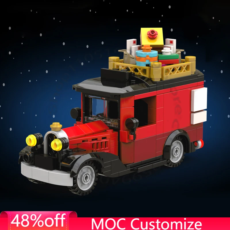 

283 PCS Couple Christmas Postal Truck MOC Customize Modular Building Block Creative Design Popular Simple DIY Assembly Toy Gift