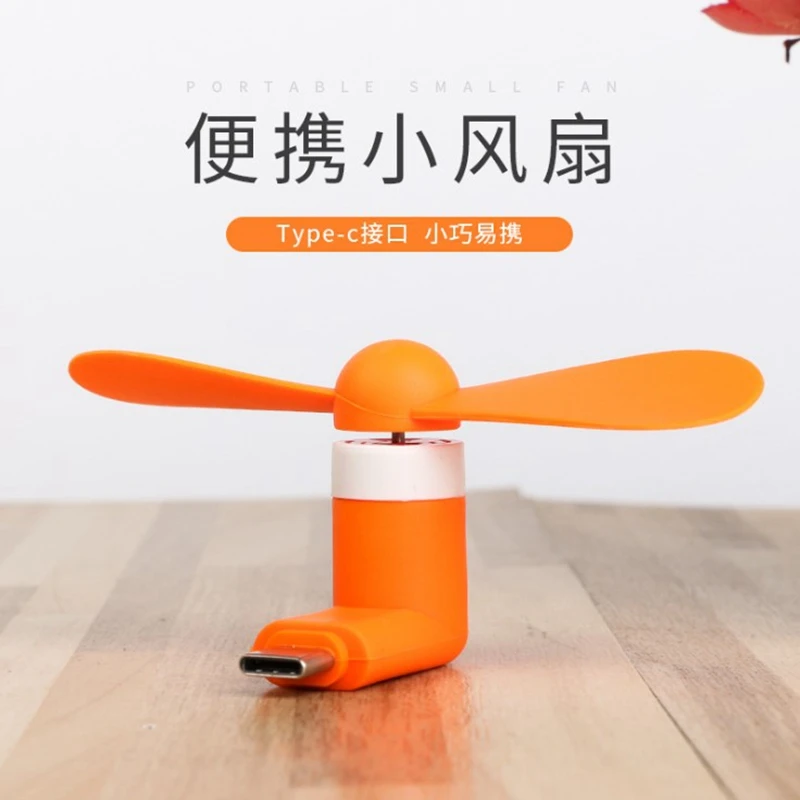 Creative Portable Mini Fan Micro Mobile Phone Mini Fan Charging Treasure Cooling Fan For Type-C USB Gadget Fans Tester