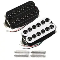 FLEOR 1 Uds pastilla Humbucker de guitarra eléctrica de cerámica pastilla de cuello/puente de alto rendimiento piezas de poste hexagonal grande división de bobina de 4 cables