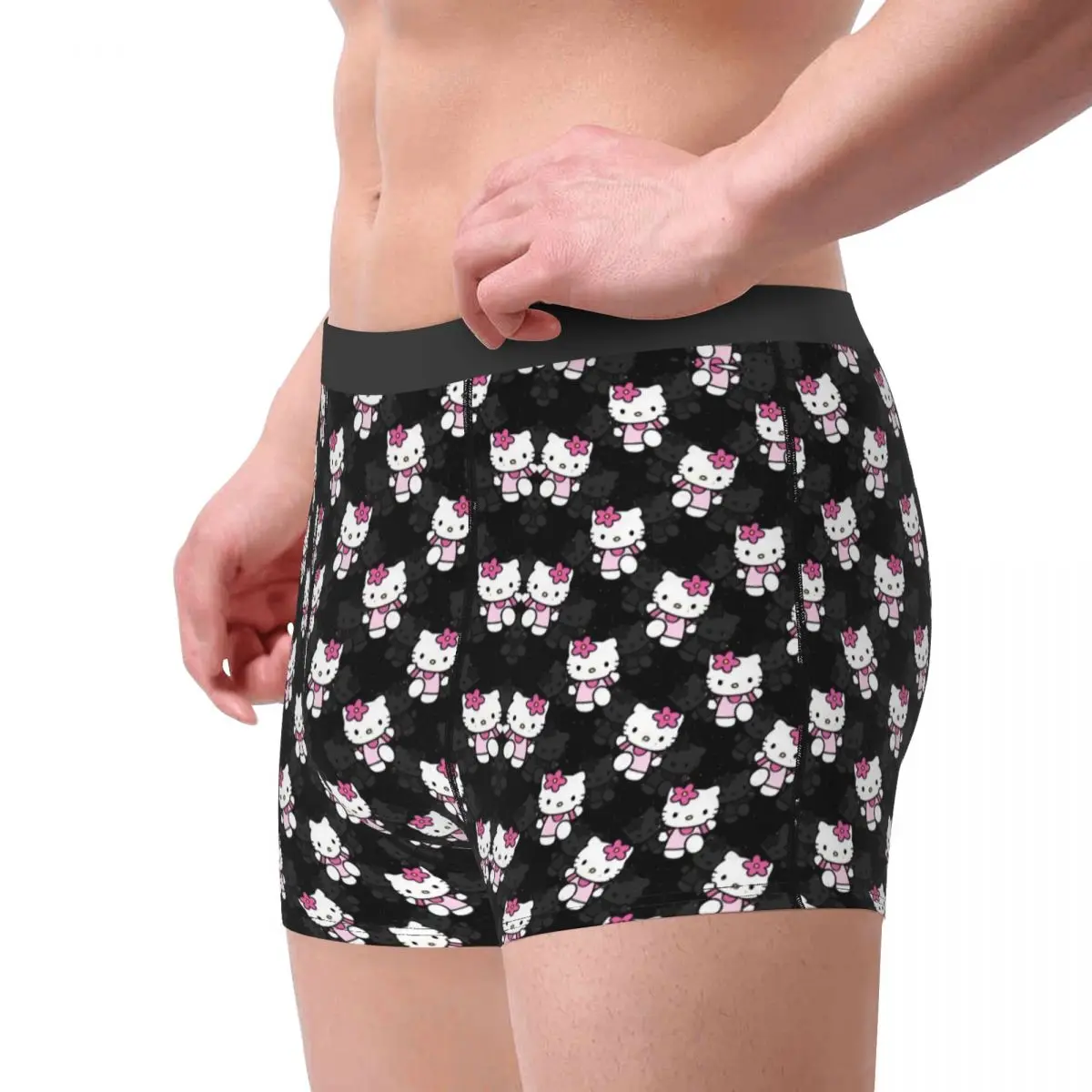 Hello Kitty Cat Manga Boxer Shorts For Homme 3D Print Underwear Panties Briefs Breathable Underpants