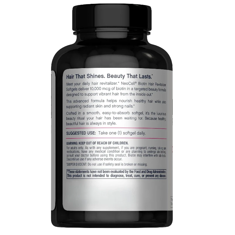 يحتوي على بيوتين-60 كبسولة من الفيتامينات الأساسية لدعم الشعر القوي والأظافر والبشرة #3