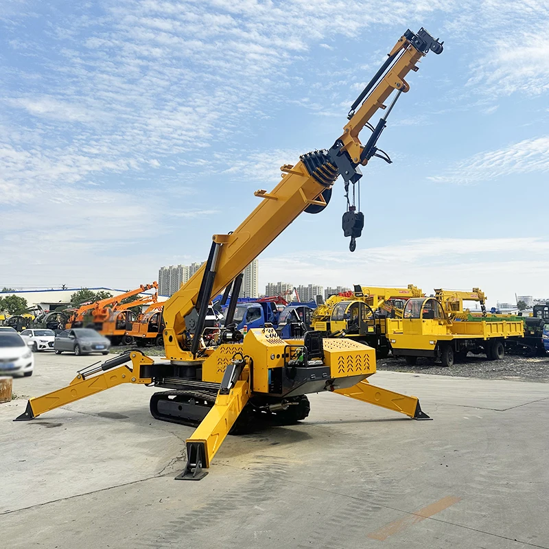 Narrow Access 3 Ton Spider Crane Self Propelled Crawler Spider Crane Hydraulic Lifting Machine for Building Maintenance