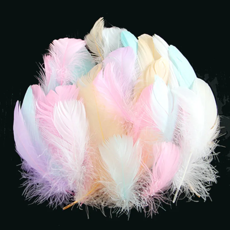 100/50/1pcs Bubble Balloon Natural Goose Feather Plumes Swan White Feathers for Bobo Balloon DIY Wedding Birthday Party Decor