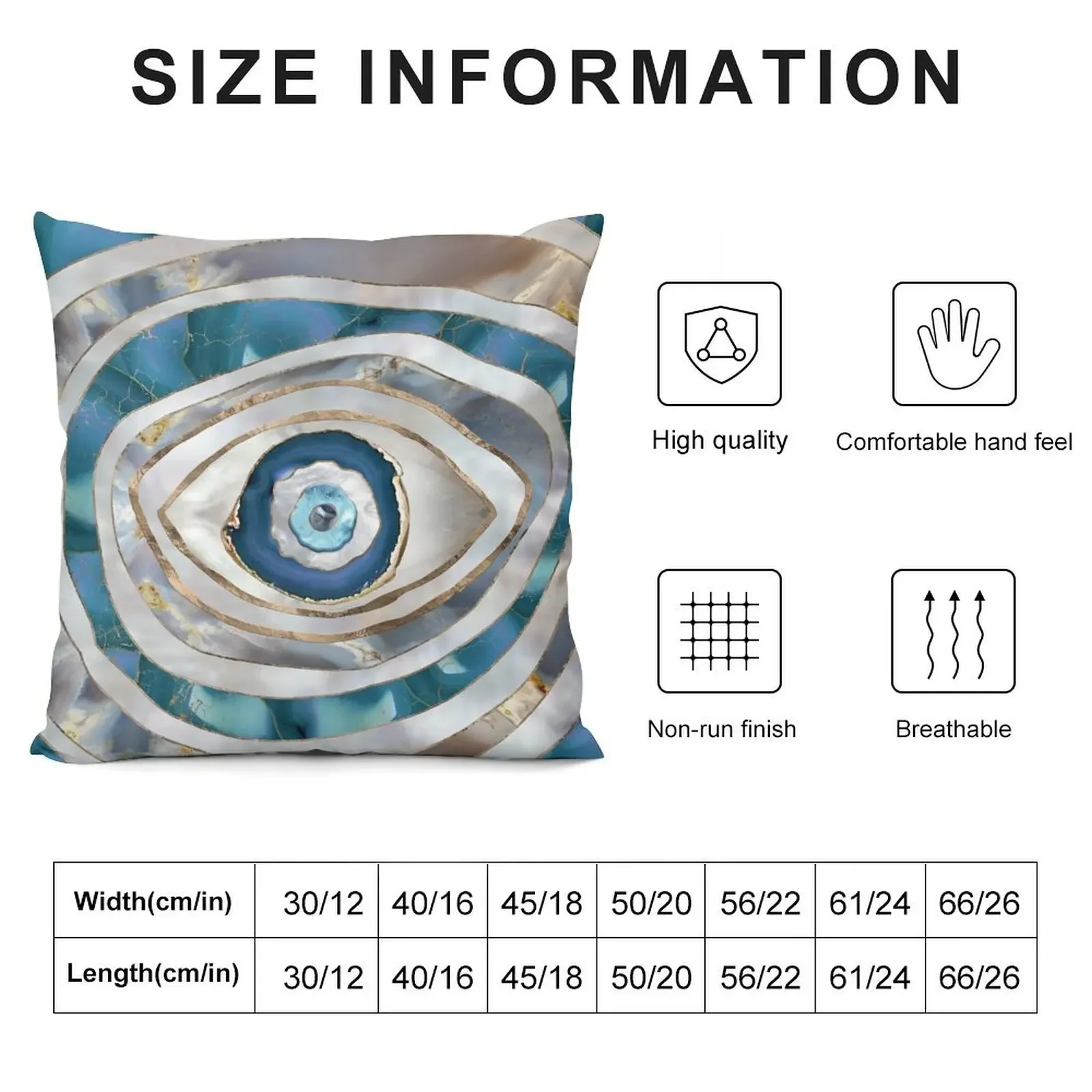 Evil Eye Mineral textures and gold Throw Pillow luxury decor Cushions Luxury Pillow Cover Elastic Cover For Sofa pillow