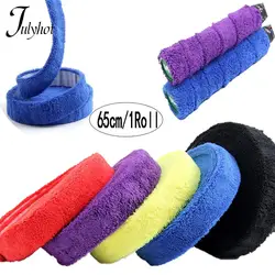 1pc Badminton Racket Long Hair Microfiber Towel Tape Sweat Absorbing Anti-slip Thick Towel Grip Badminton Accessories 65CM*3.2cm