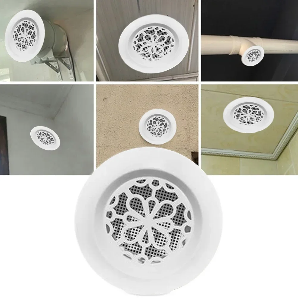 Grille d'aération ronde pour HOKitchen, diffuseur de plafond, couvercle de grille, salon, 75mm, 100mm, 125mm, blanc, 1x