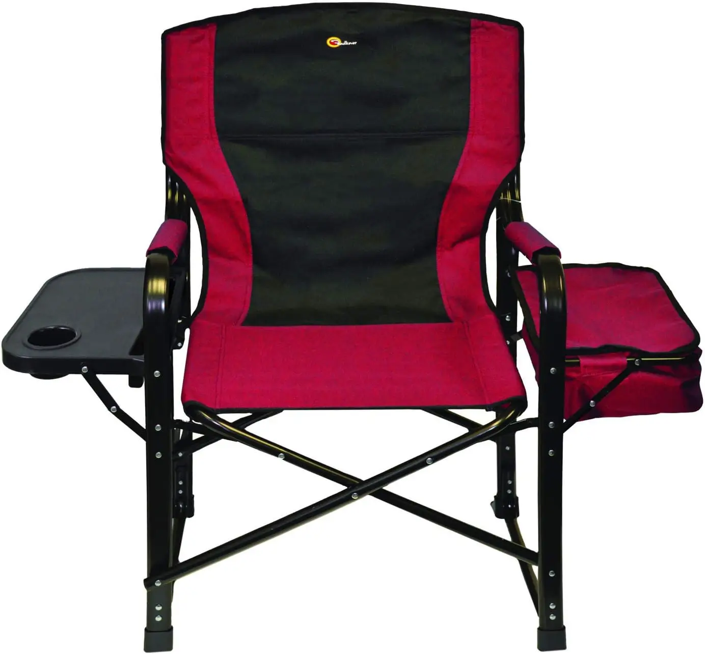 

49582 El Capitan Folding Director Chair with Tray and Cooler Bag, Burgundy/Black