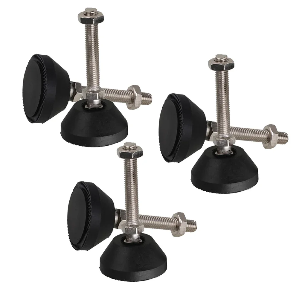 Adjustable Furniture Glide Leveling Feet Pad Dia 40mm Universal Joint Threaded M8 X 50mm Every Pack 10 6 4Pcs