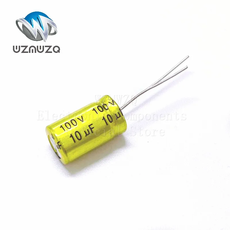 10PCS 100V 1.5UF 2.2UF 3.3UF 4.7UF 6.8UF 10UF 15/22/33/47UF NP 8x12mm Frequency Division Electrodeless NP Electrolytic Capacitor