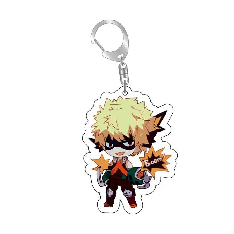My Hero Academia Double Sided Acrylic Keychain Izuku Midoriya Katsuki Bakugo Shoto Todoroki Anime Pendant Accessories image 3